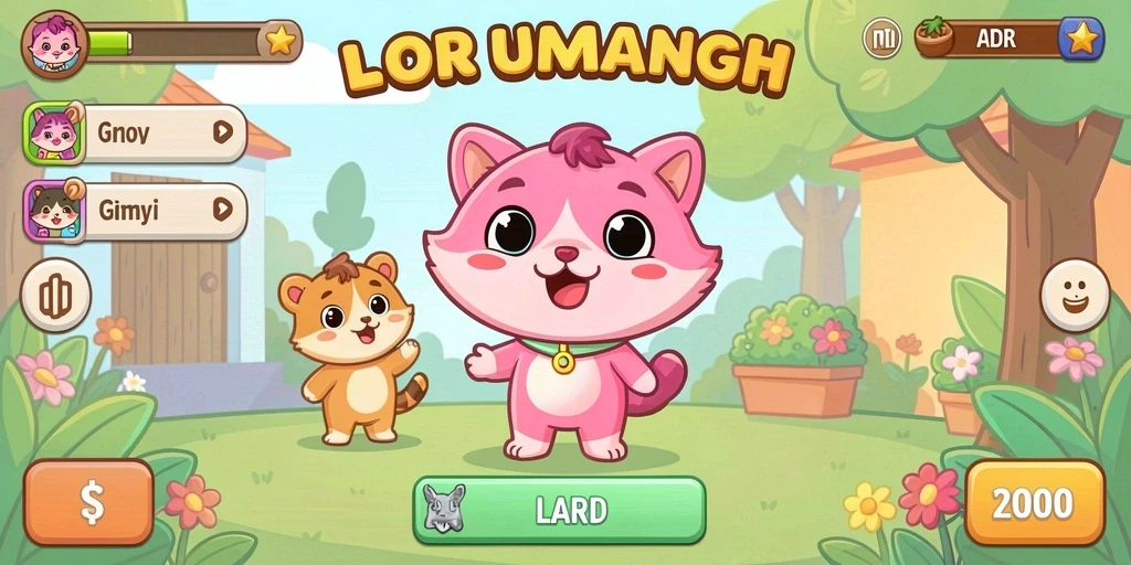 Gambar antarmuka permainan yang menarik.
