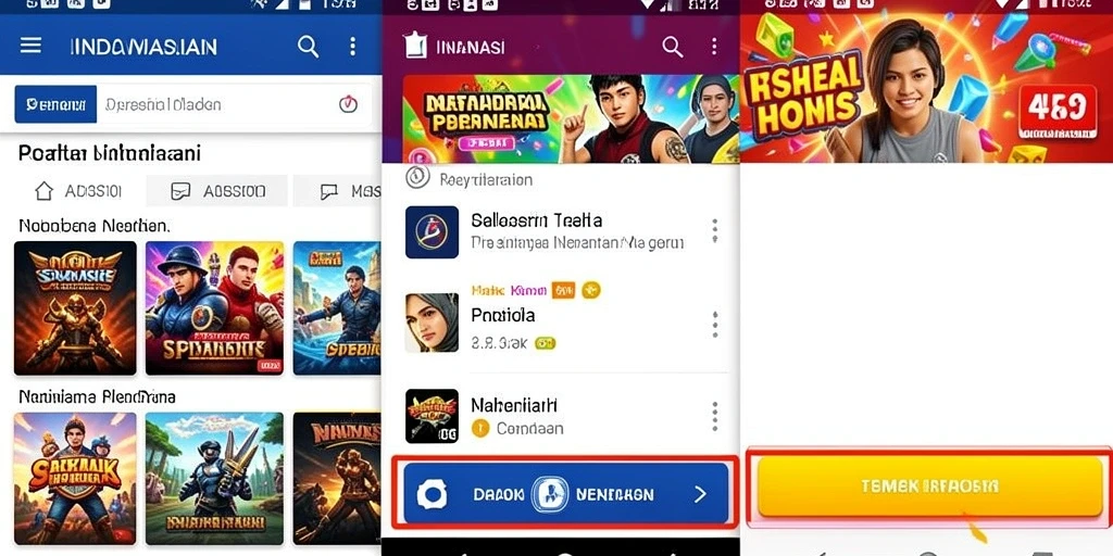 Tampilan karakter yang menarik dan berwarna.